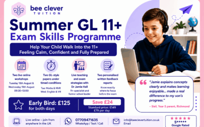 Summer GL 11+ Exam Skills Programme for 2026